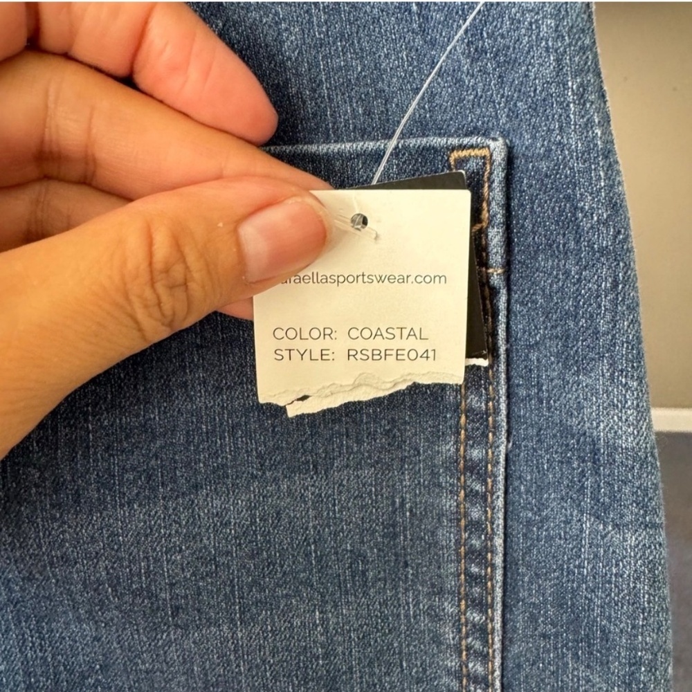 NEW Rafaella Denim Wide Leg Jeans Plus Size 14 Patch Pockets Casual Boho Preppy - Picture 8 of 9